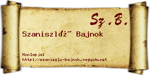 Szaniszló Bajnok névjegykártya